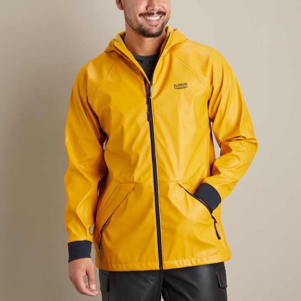 Men's Large Alaskan Hardgear rain slicker/fishing jacket - Picture 12 of 15